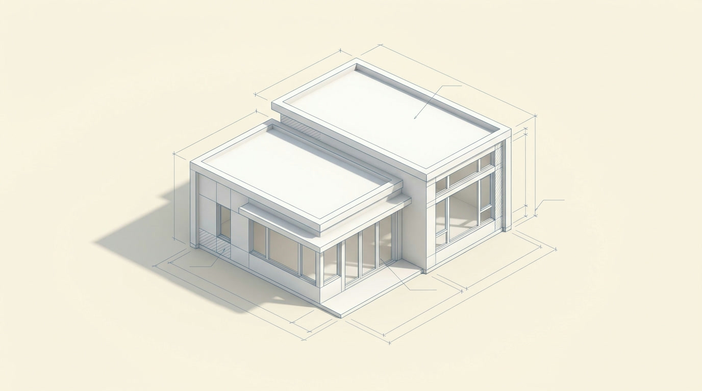 3D architectural render of the ADU design